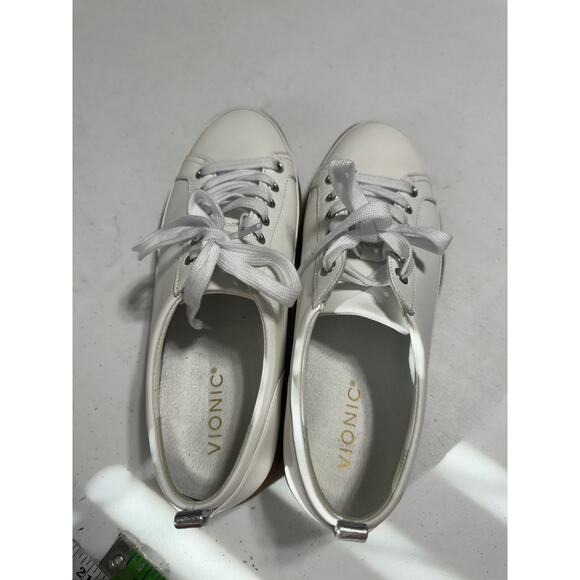 Vionic Tan and White Sneakers with Comfort Fit - Picture 6 of 10